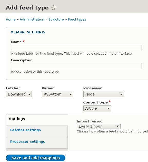 drupal feeds vs feed import