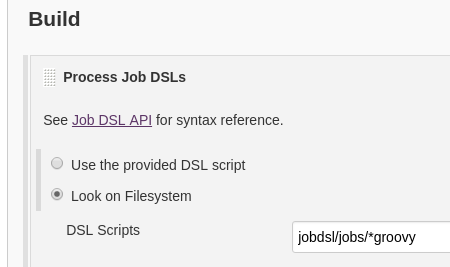 Job DSL build step