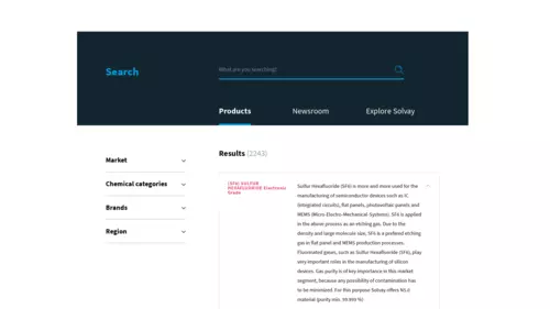 Página de búsqueda de solvay.com