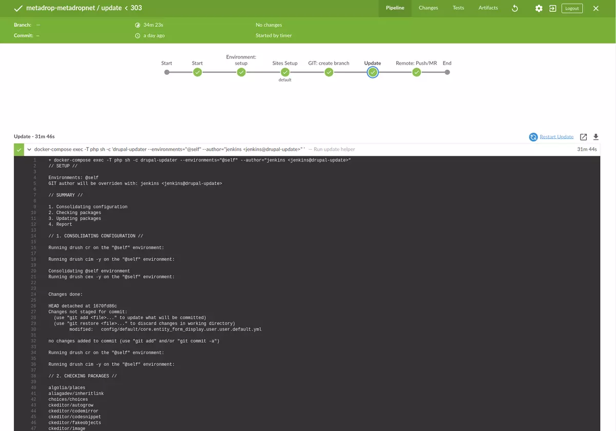 Drupal Update Helper - Jenkins Pipelines