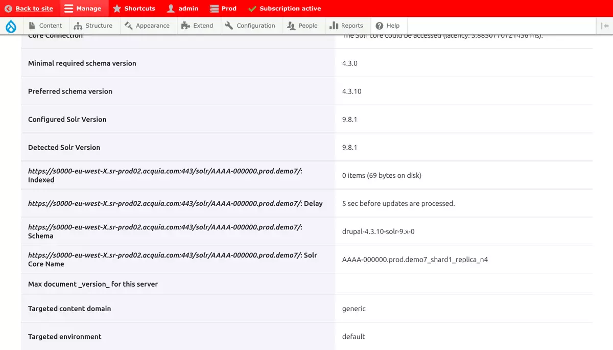 Solr9 upgrade - Drupal solr9 core detected