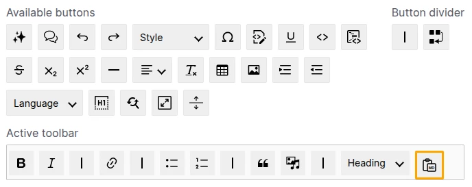 CKEditor5 Markdown config