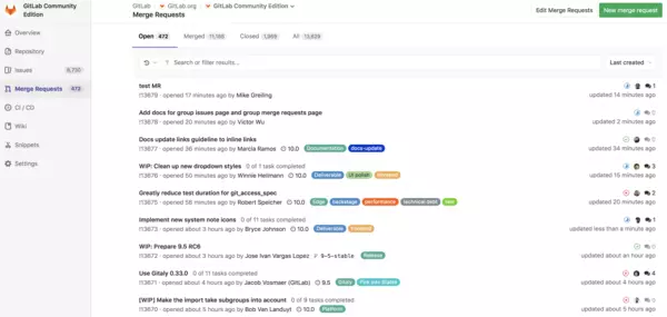 Merge Requests en Gitlab