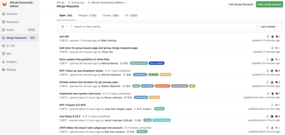Merge Requests en Gitlab